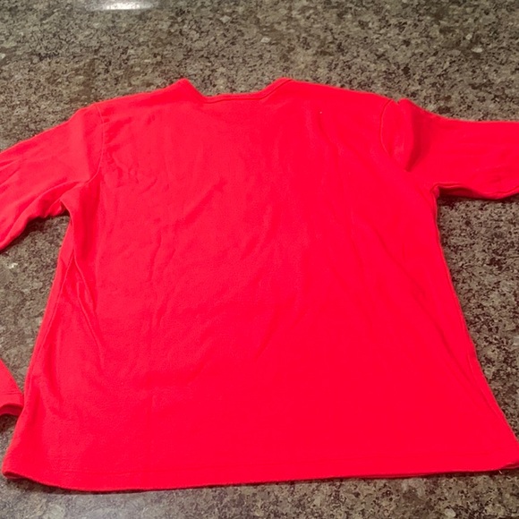Red Long Sleeve Crew Neck Tee - Picture 9 of 9